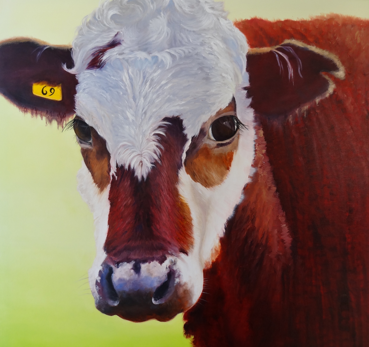 Cow  artwork number 1158 by Suzanne wiggins